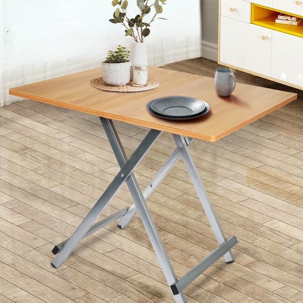 OHMG Gartentisch, klappbar, quadratisch, Perla, hoher Tisch, zusammenklappbar, Cocktail/Bistro/Stehtisch/Bar, klappbarer Tisch, Terrassenmöbel für den Garten, Außenbereich (60 x 60 x 52 cm - 1P)