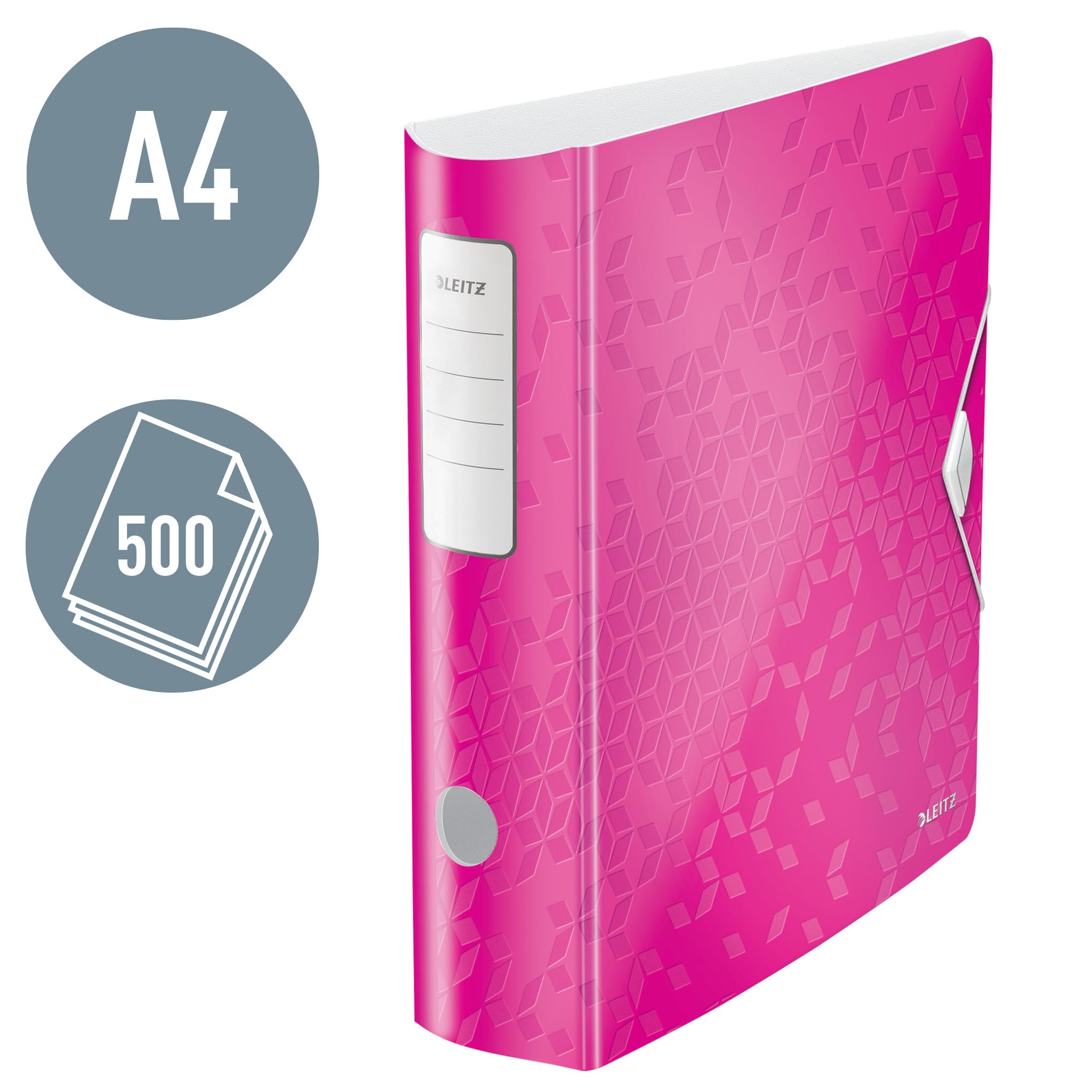 Leitz 11060023 Classeur A4 82 mm Rose (lot de 5)