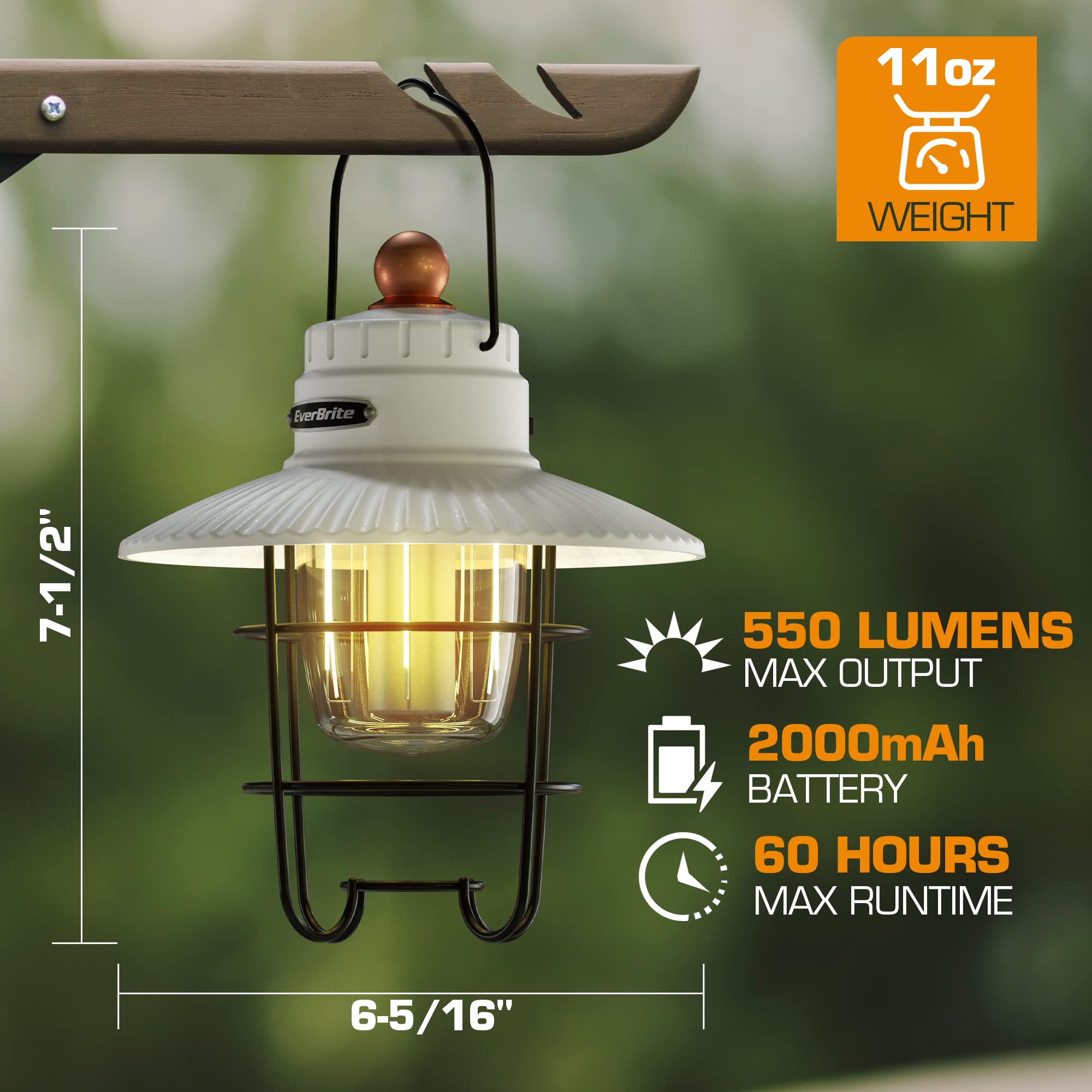 Amazon.com: EverBrite LED Camping Lantern, USB C Rechargeable