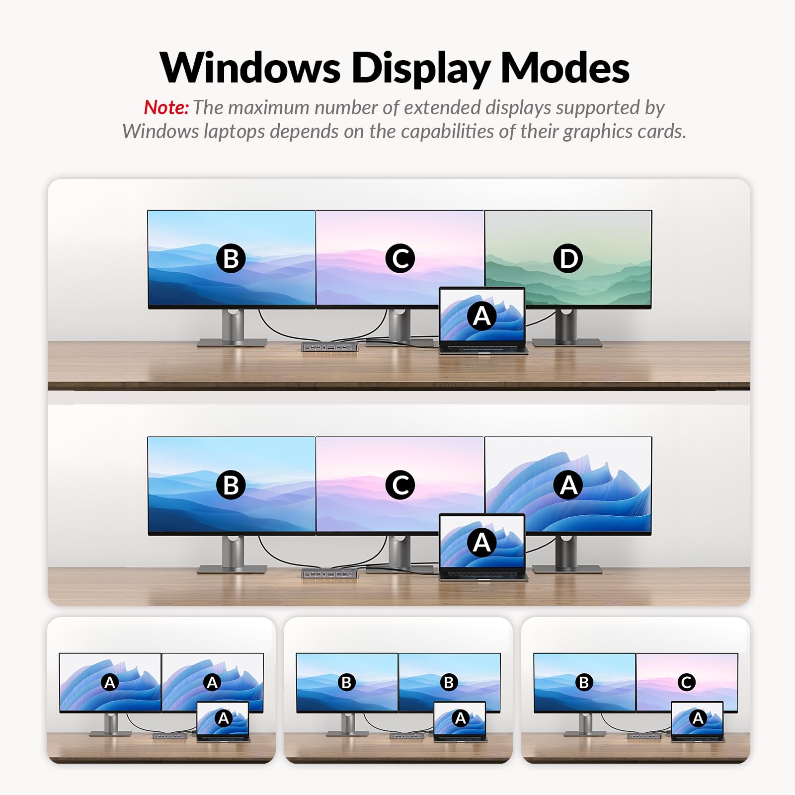 Docking Station, Docking Station per Laptop 13-in-1 Triple Display, 4K HDMI e 2 x DP, Ricavo Laptop 100W, USB-C/A 10Gbps, Ethernet, Audio, SD, Dock USB-C per MacBook/Chrome/Dell/HP/Lenovo