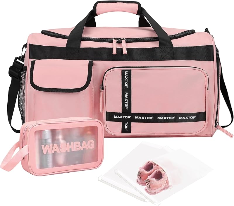 Bolsa de gimnasio grande para mujer y hombre, petate con separación en seco y húmedo