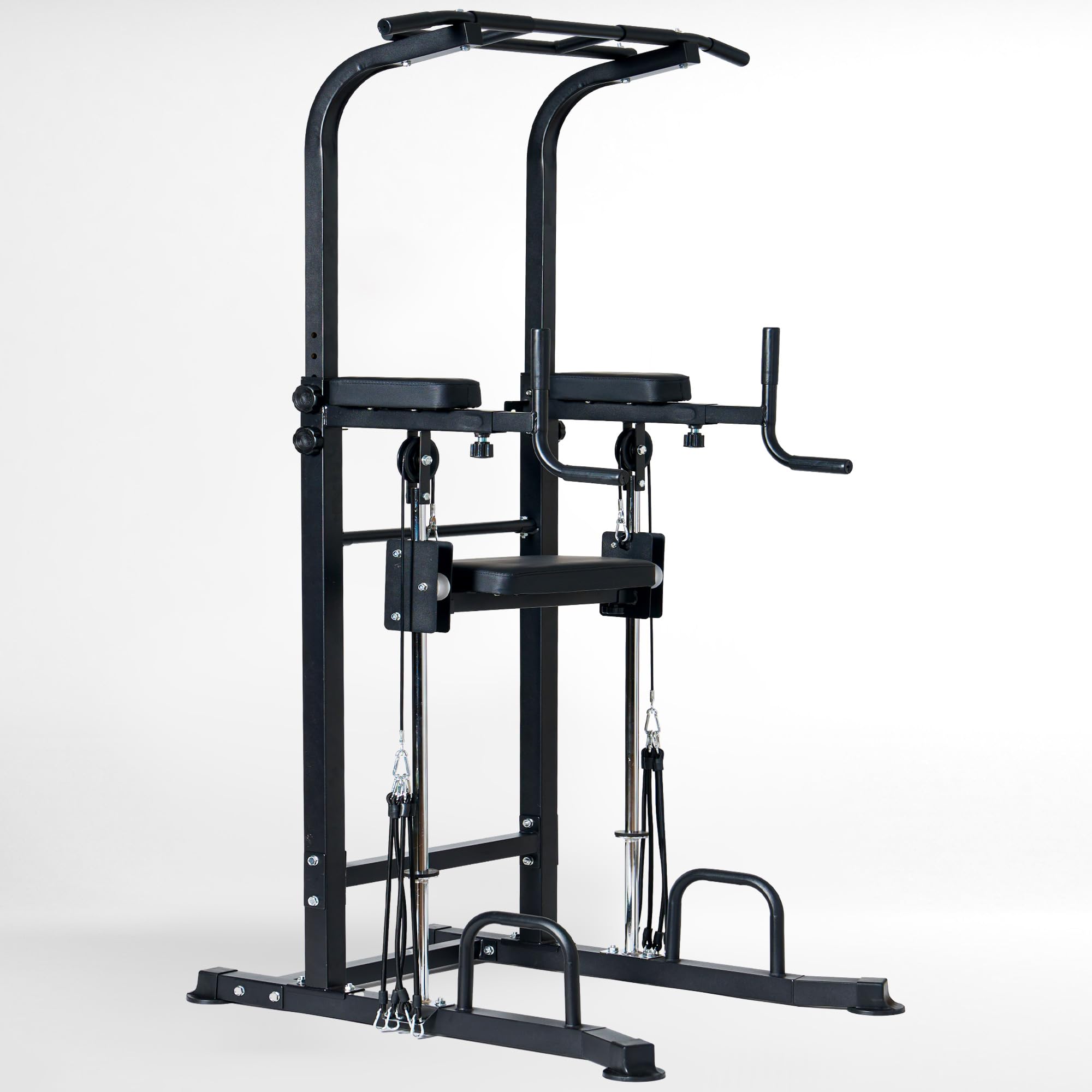 DlandHome Power Tower Multifunzione – Stazione Trazioni E Dip Regolabile, Portata 272 Kg