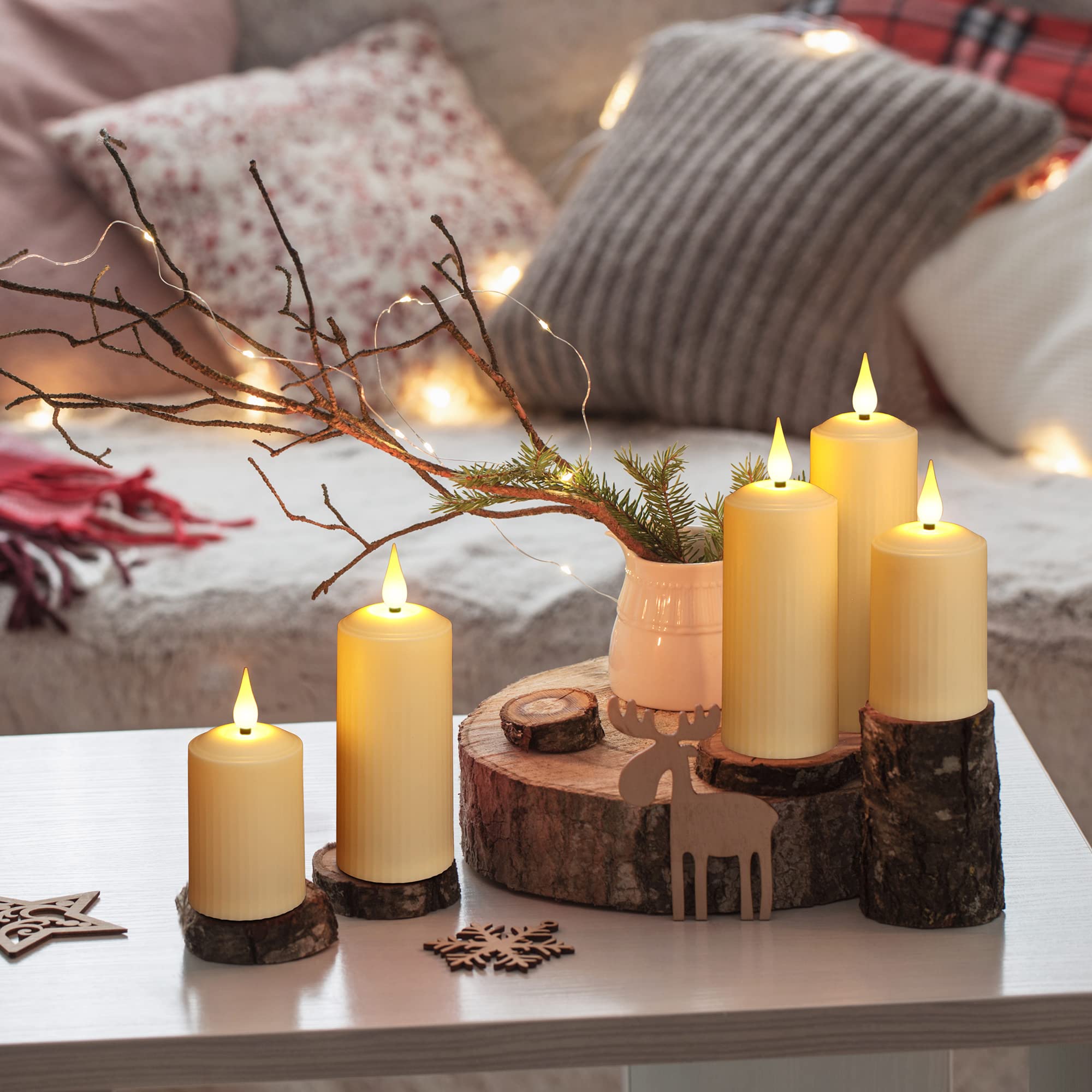 yunsheng Rechargeable LED Candles with 10 Button Remote Control, Flameless Outdoor Waterproof - Image 2