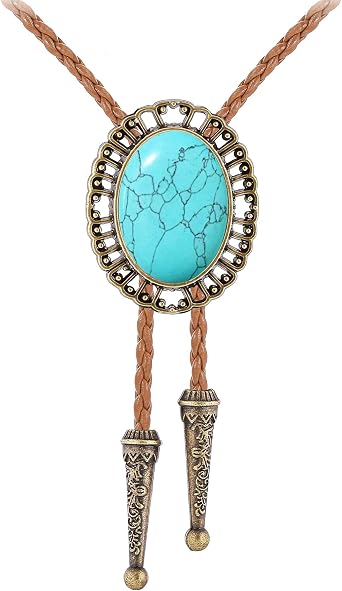 Bolo Ties for Men Vintage Cowboy Leather Necktie Western Bolo Tie Retro Style Halloween Costume Accessories for Men