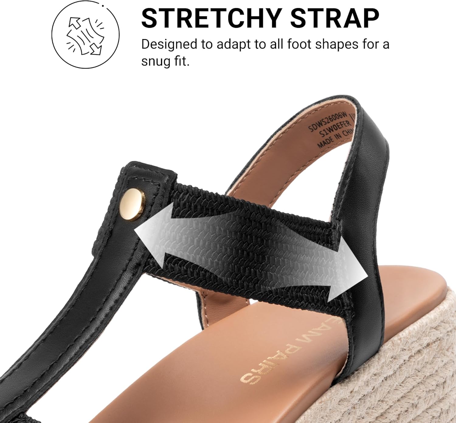 DREAM PAIRS Women's Wedge Sandals Open Toe Espadrilles Sandals Comfortable Dress Casual T-strap Platform Wedges with Arch Support for Walking Beach Summer Shoes - Image 6