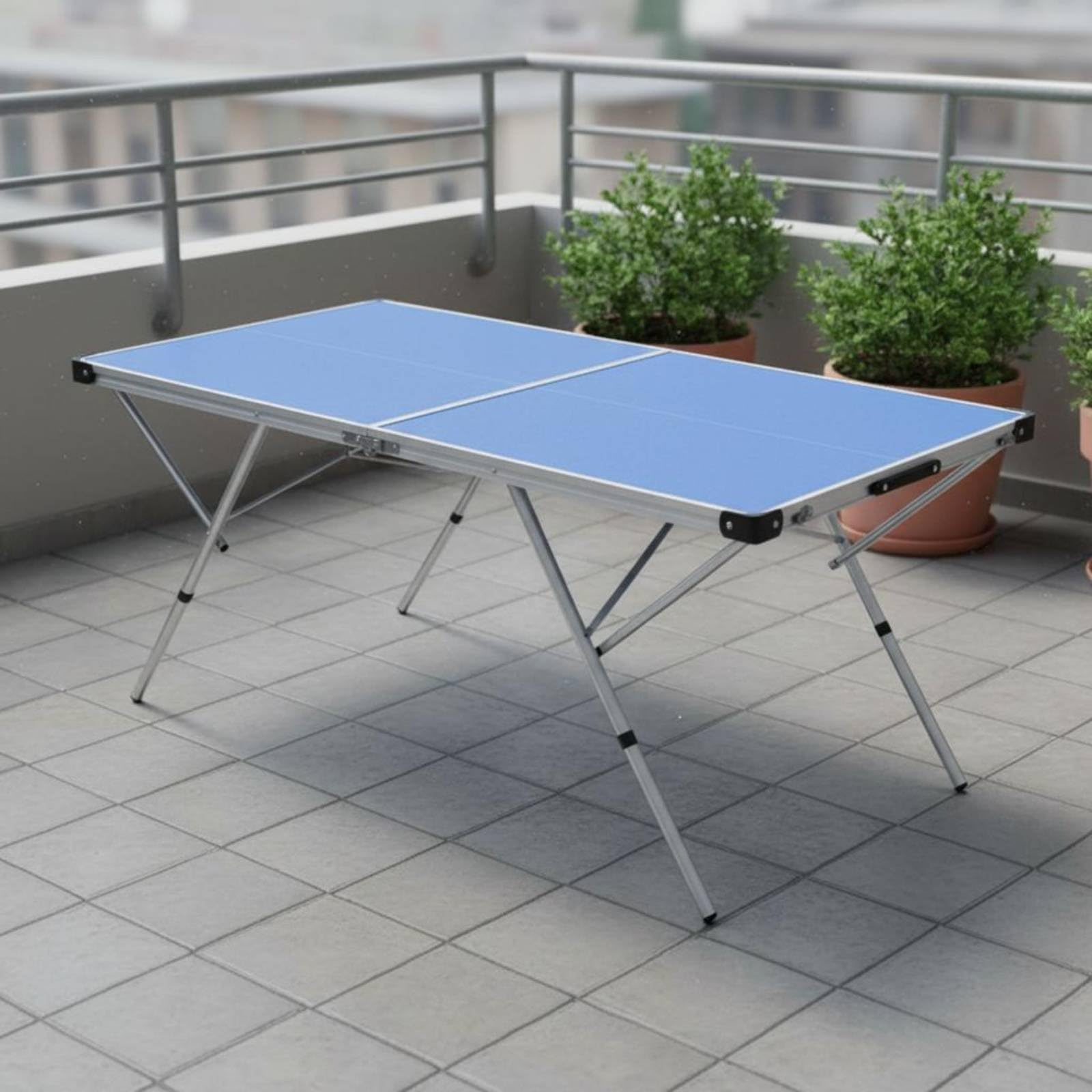 Tavolo da Pong Pieghevole Attrezzatura Sportiva Pieghevole Tavolo Tennis Tavolo Gioco Compatto Montaggio Rapido Materiali HDF E Alluminio per Pratica