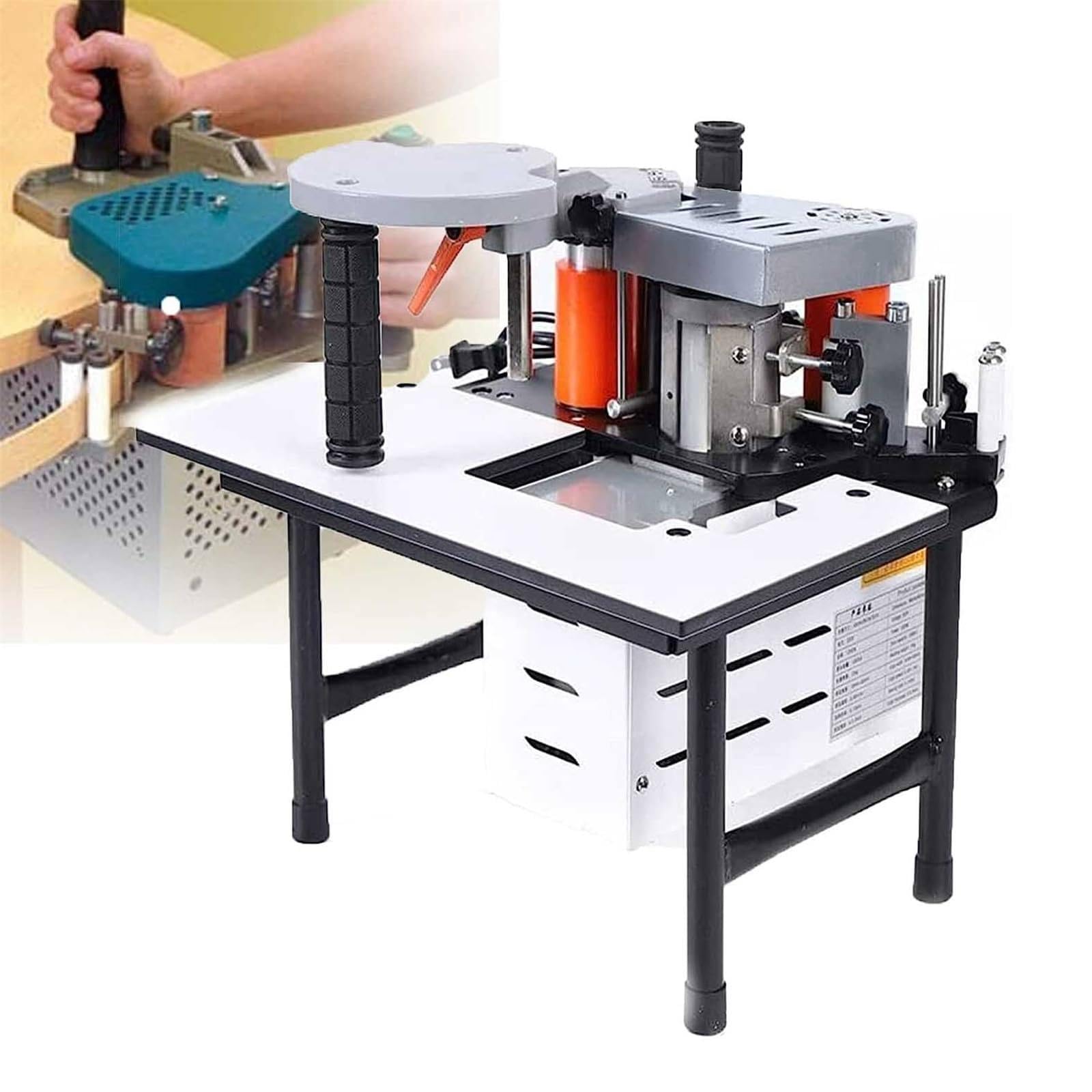Portable Edge Bander Machine - 1200w Double Side Gluing For Wood Cabinets & Furniture