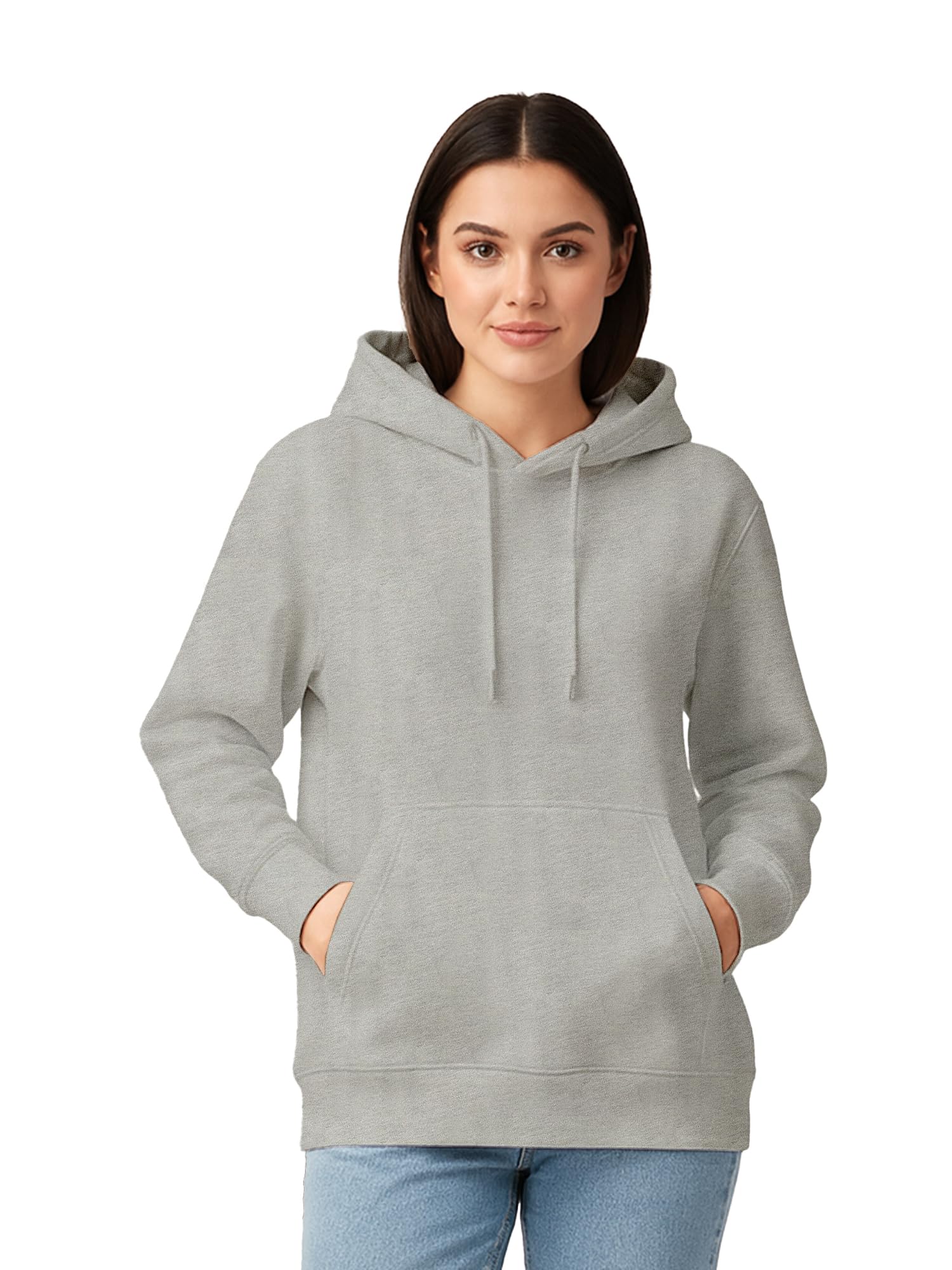 amazon brand - anarva Women’s & Girls Plain Hoodie – Soft Cotton Fleece Sweatshirt with Kangaroo Pocket & Drawstring Hood | Warm, Comfortable Casual Winter Wear for Daily Use, Travel & Outdoor-picture-32
