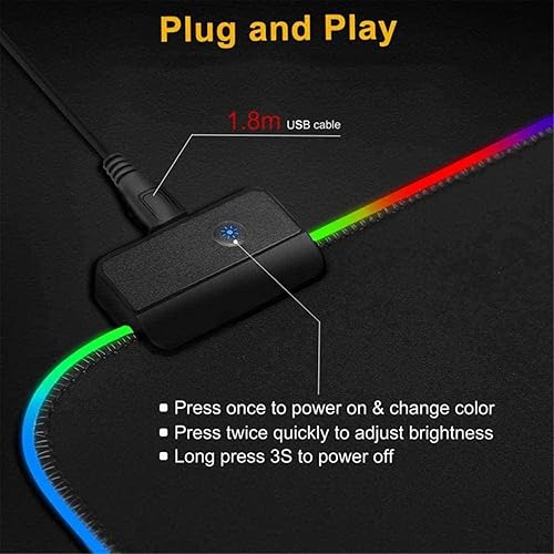 Miniatura 2 de Alfombrillas de mouse Little Nightmares para computadora portátil gamer RGB Mouse Pad Anime Mouse Pad LED Mouse Pad Mause Ped PC Mat 19.685 x 39.370