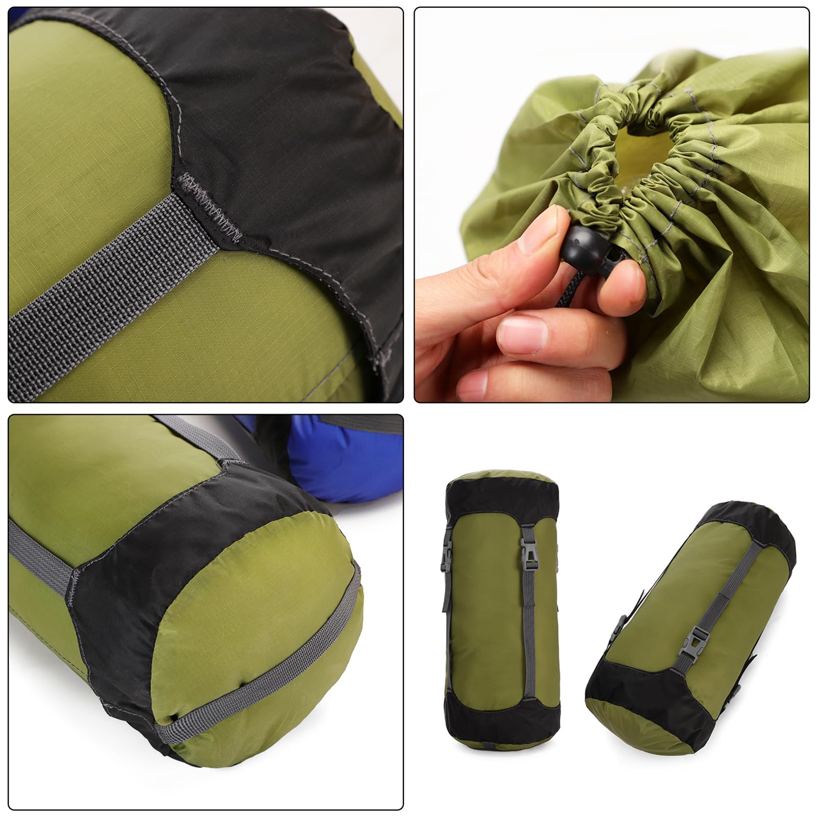 TRIWONDER Worek Kompresyjny do Śpiwora, Lekki i Kompaktowy, Przechowywanie w Podróży dla Outdoor Kemping Trekking Podróż z Plecakiem (Czarny, L - 25 L)
