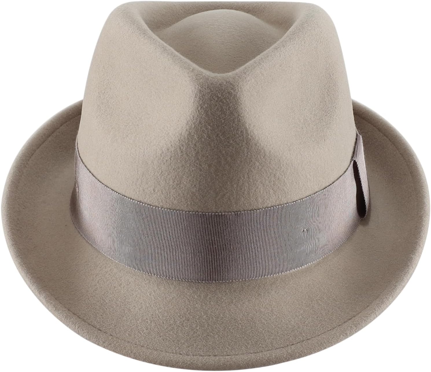 Home Prefer Men's Wool Felt Winter Hat Short Brim Fedora Hat - Image 2