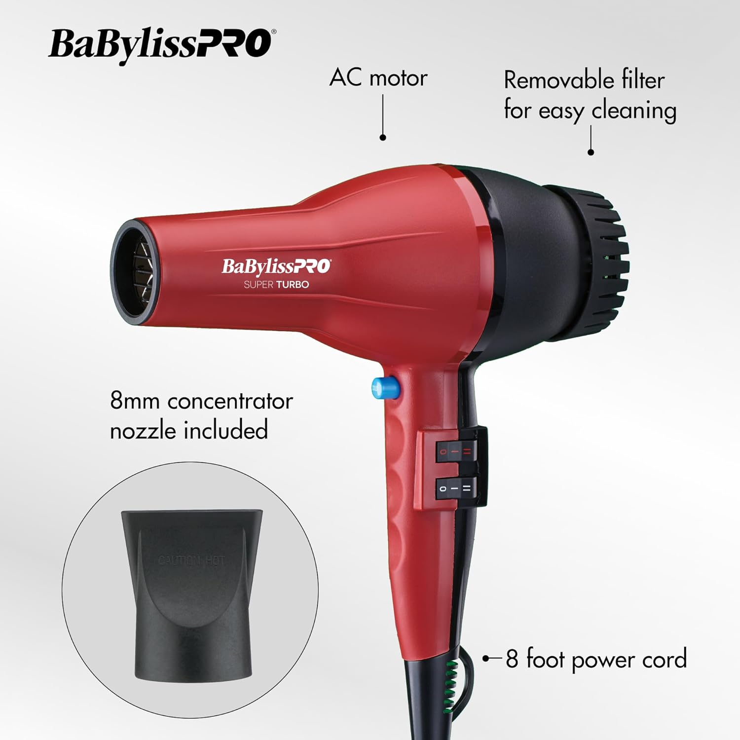 BaBylissPRO BAB9400UC Turbo Xtreme Professional Hair Dryer - Image 4