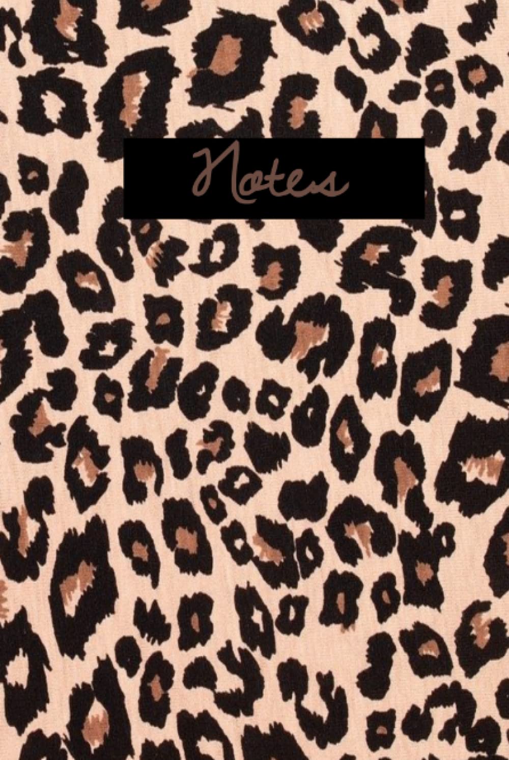 A5, Leopard print, Hardback, 100 page, notebook.: Leopard print notebook.