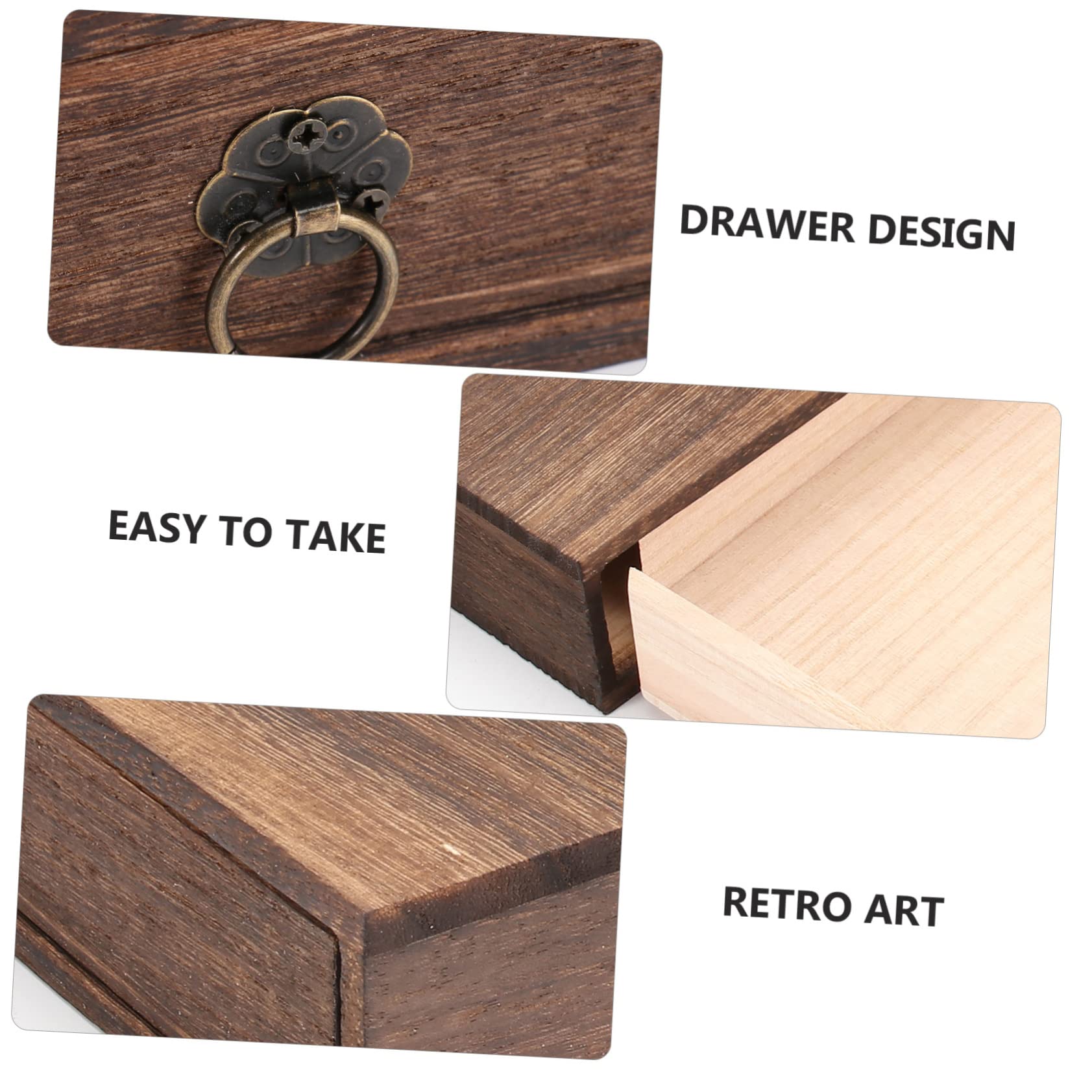 Zerodeko Caja de Té de Madera de Estilo Vintage Cajón, Marrón