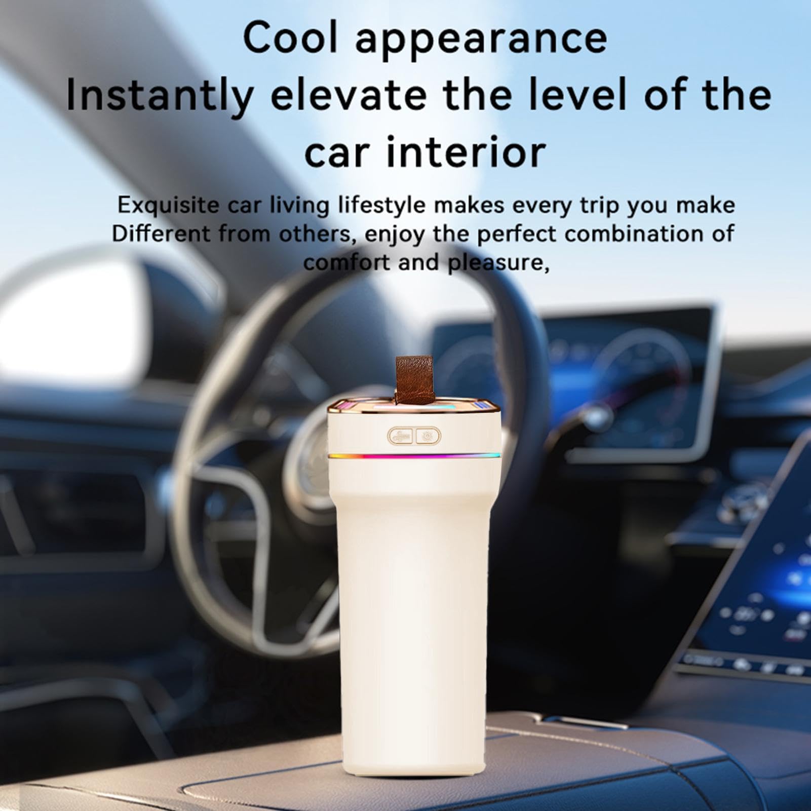 Deodorante per auto intelligente, diffusore di aromaterapia intelligente | Diffusore di olio umidificatore per veicolo, stanza,