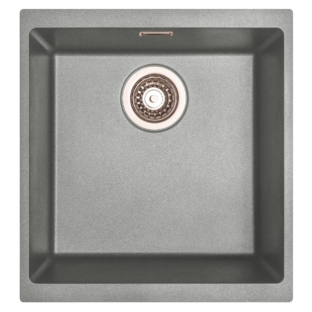 Astini Dante 400 1.0 Bowl Granite Grey Undermount Kitchen Sink & Waste