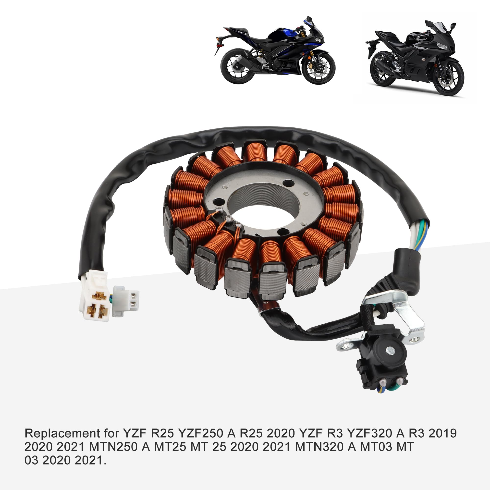 GOOFIT Stator-Spule Mit 18 Windungen – Passend Für YZF R3, MT-03 & Andere Modelle