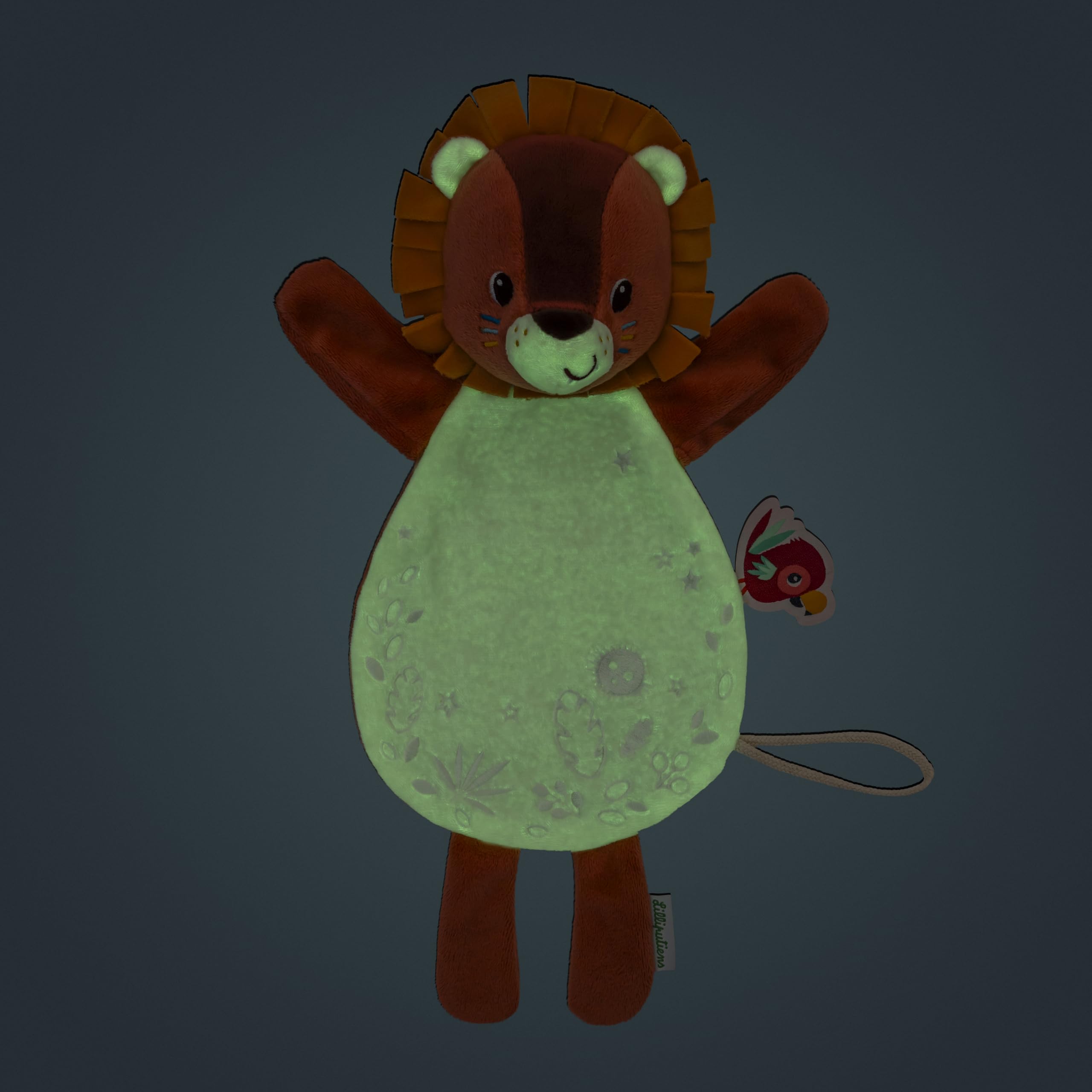 Lilliputiens – Marioneta Peluche Fosforescente Jack El León, Con Hebilla Para Chupete, Lavable A Máquina, Regalo Bebé 0+ Meses