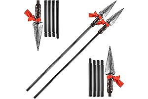 Unleash Your Inner Warrior: 2 Sets of 60" Spartan Spear Tips for Unstoppable Role-Playing Adventure