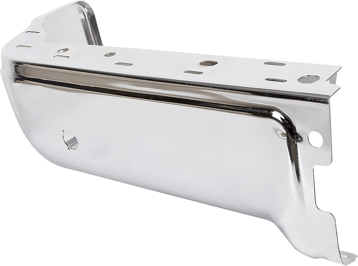 Chrome Rear Bumper End Cap Compatible with 2009-2014 Ford F150 & 2010-2014 Lincoln Mark LT (Left Side) Replacement for FO1102372 9L3Z17906B w/Sensor Hole