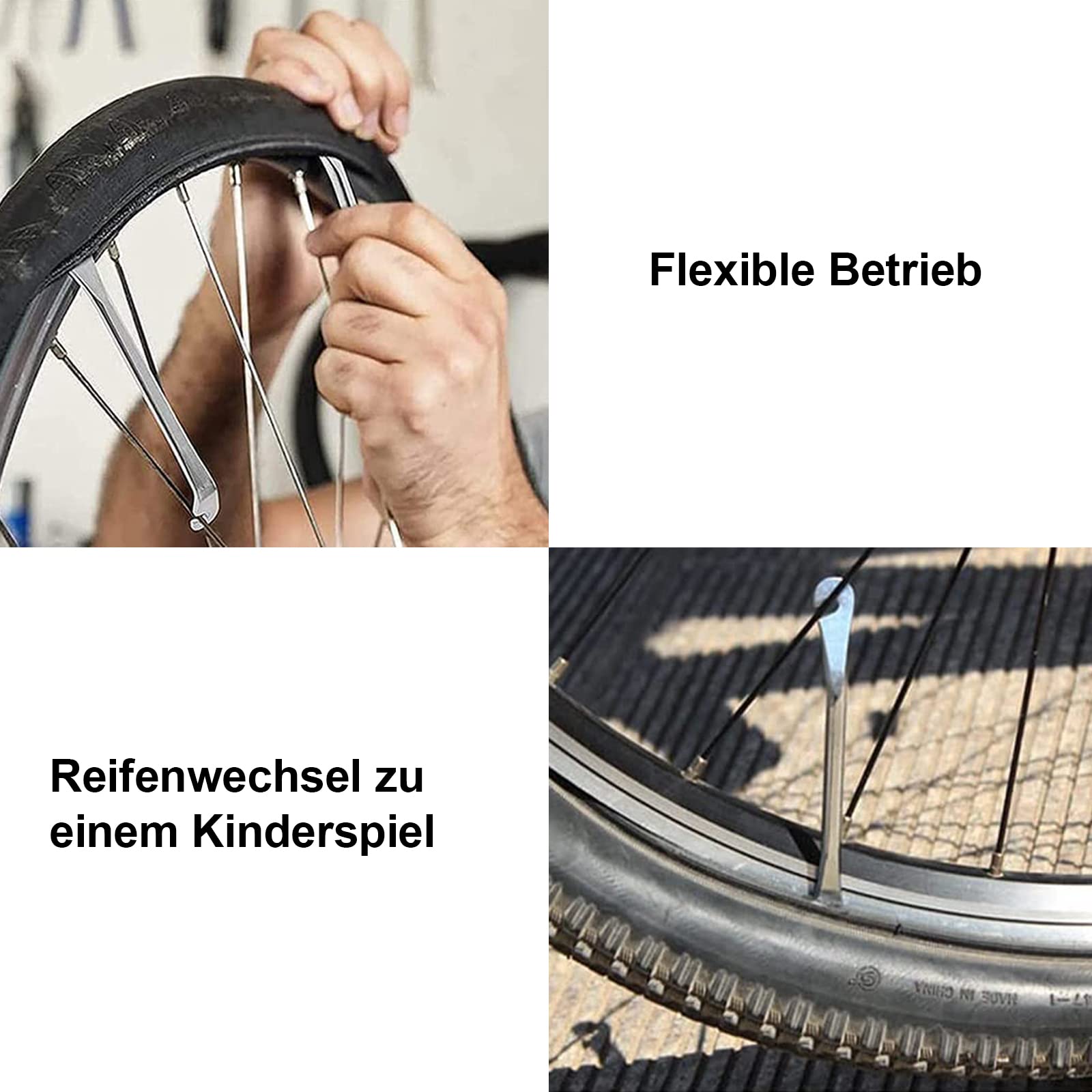 Démonte Pneu Vélo 4 Démonte-pneus Vélo En Acier - Levier Réparation Pneu Noir Démonte Pneu Trottinette électrique