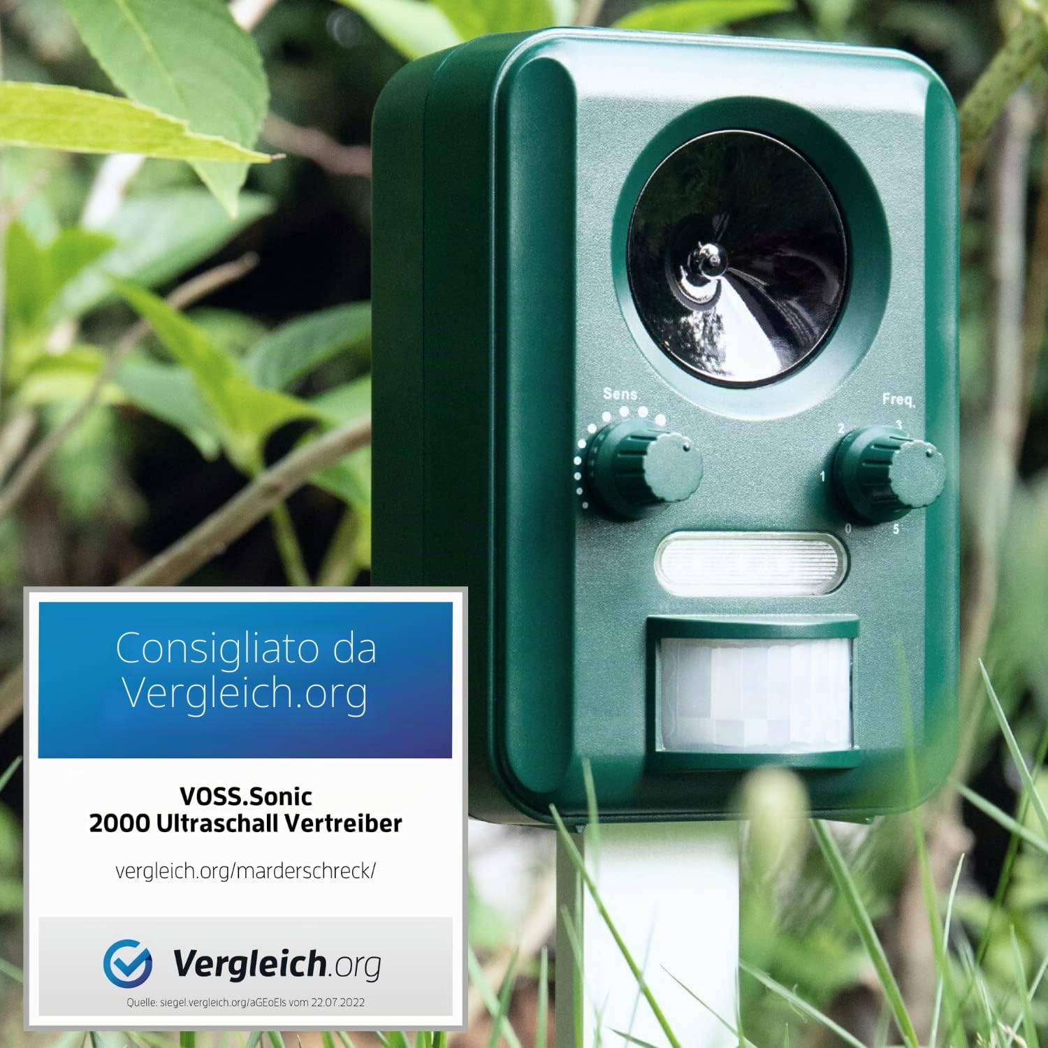 VOSS.sonic Repellente 2000 scaccia Gatti, Cani ad ultrasuoni
