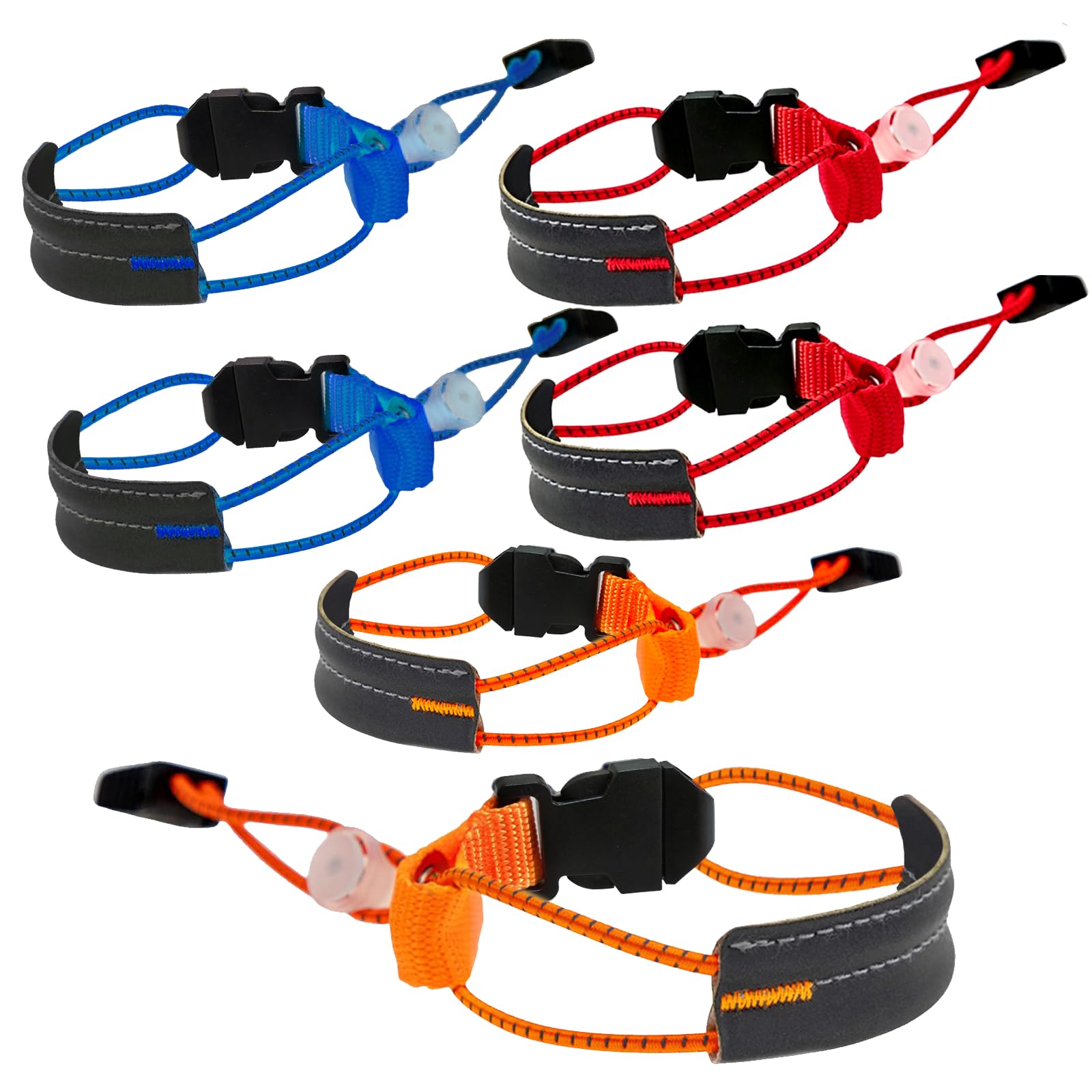 6 pcs Cycling Trouser Clips Bicycle Clips High Vis Adjustable bike Cycle Clips Trouser with Hook High Elastic Cycle Clips Trouser Reflective Strips for Women Men Walking Cycling Night Sports (Set C)