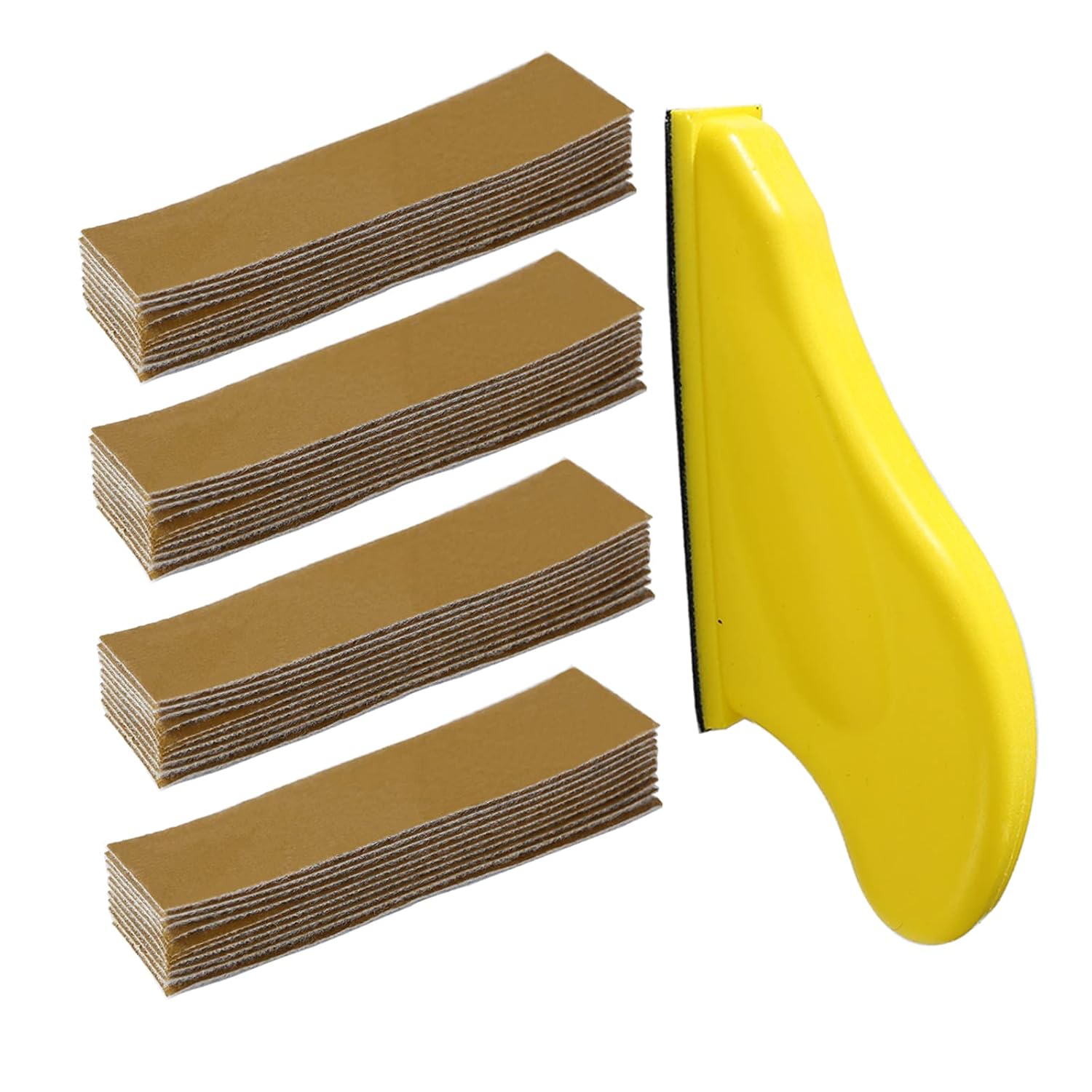 40 PCS Micro Detail Sander Paper Set, 3.5”x 1” Mini Hand Sanding Block
