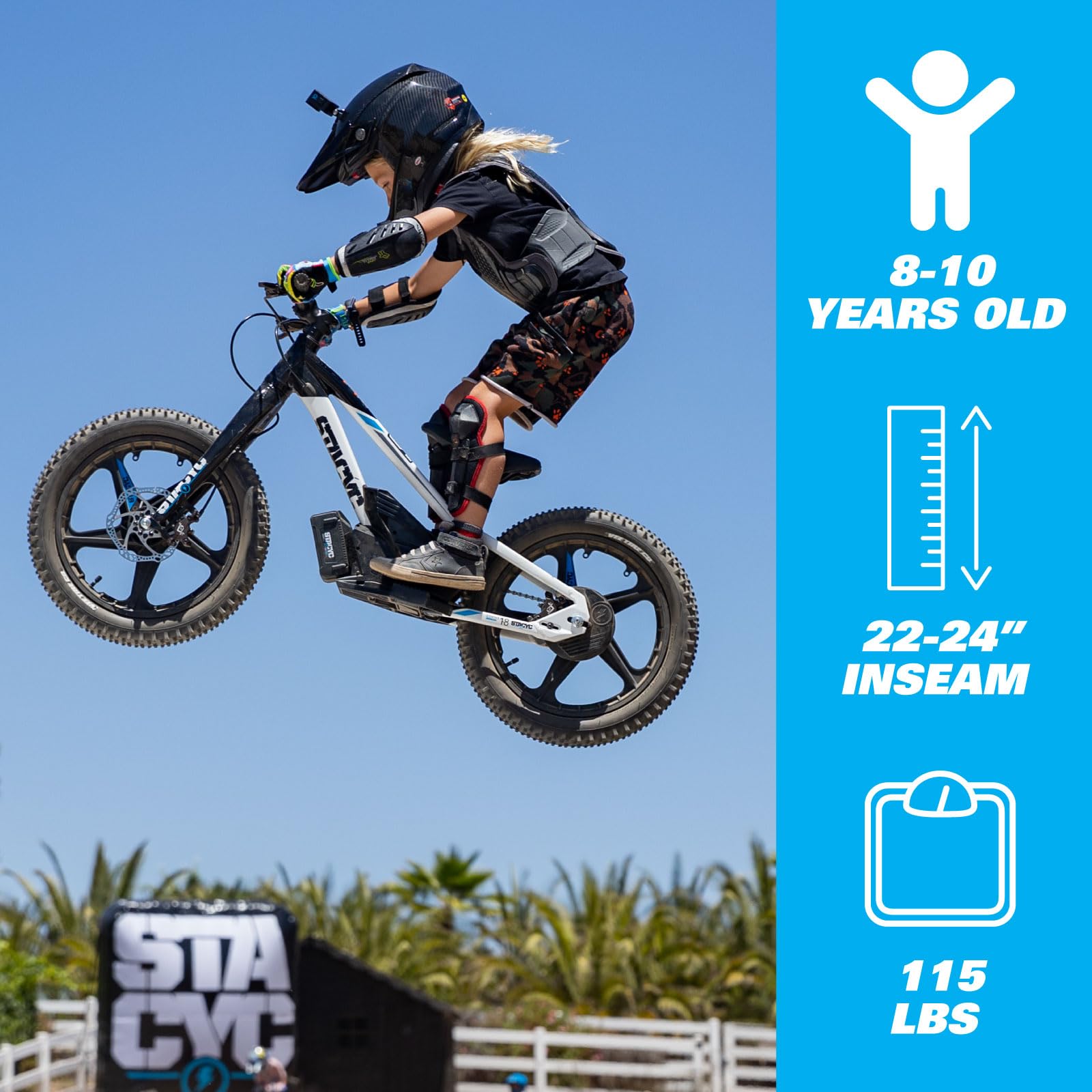 STACYC Brushless 18eDRIVE Launch Edition Electric Balance Bike for Kids Ages 8-10 Years Old