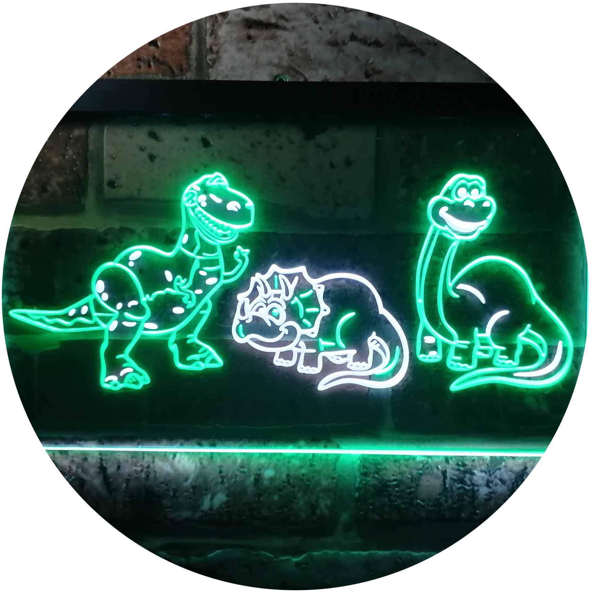 ADVPRO Dinosaur Tyrannosaurus Velociraptor Triceratops Dual Color