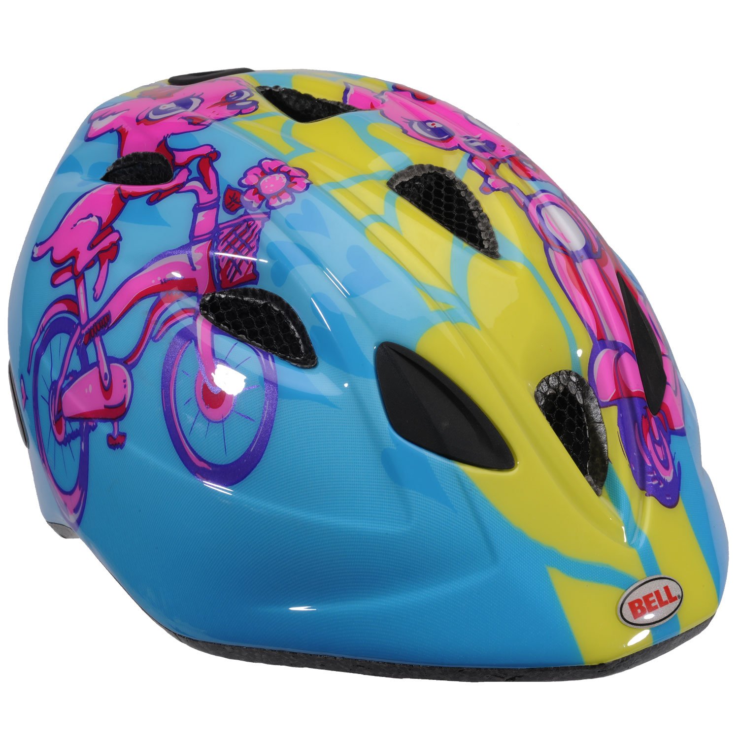 Bell 2014 Tater Youth / Kids Cycling Helmet (Blue/Pink Chihuahuas - ONE SIZE)