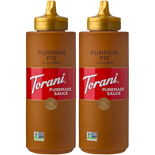Torani Puremade Pumpkin Pie Sauce 2-Pack for Desserts and Coffeehouse