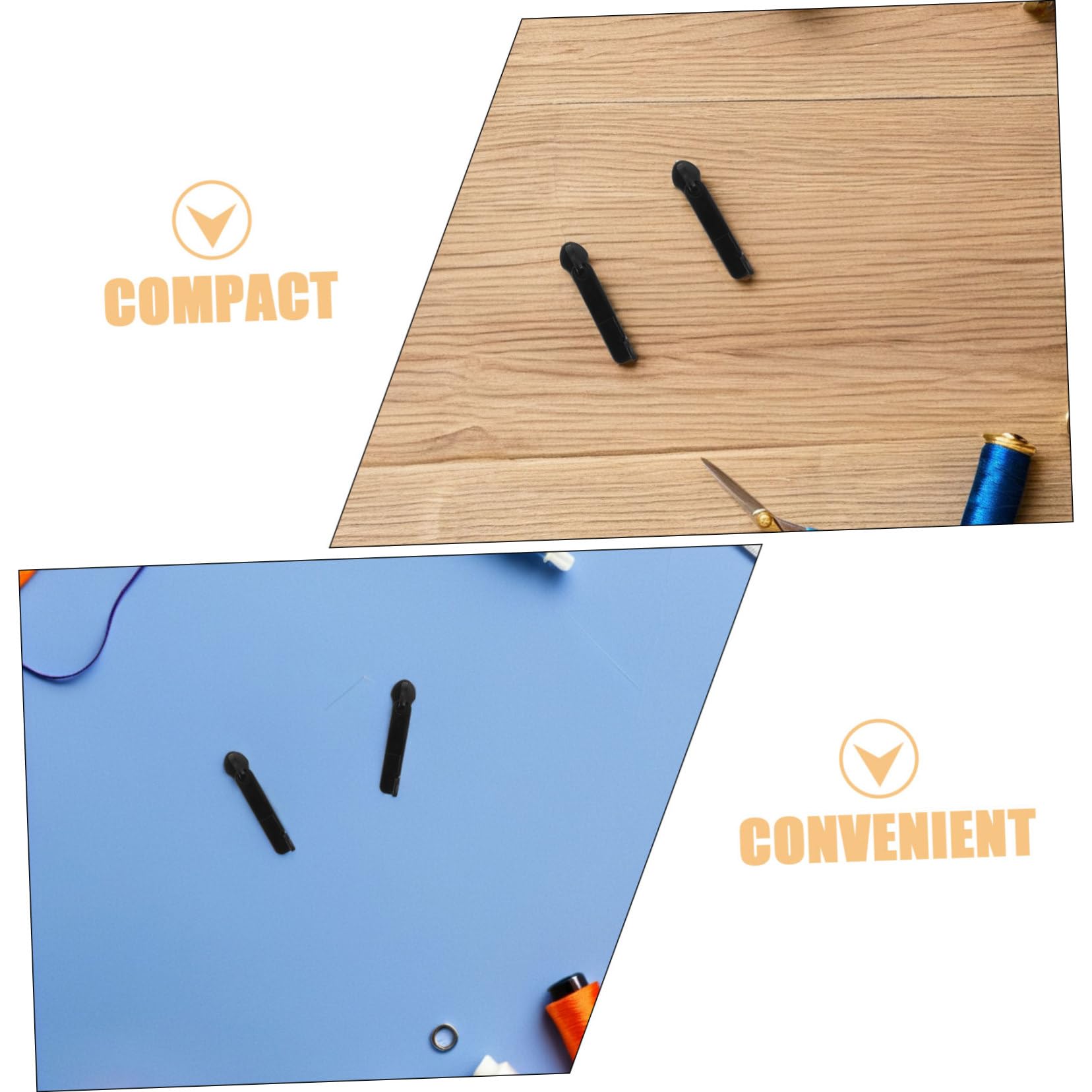 Veemoon 100 Piezas Tiradores de Cremallera Desmontables para Mochila y Maleta Reemplazo Ergonómico Resistente con Diseño Antiexplosión Negro para Reparación y Seguridad de Equipaje de