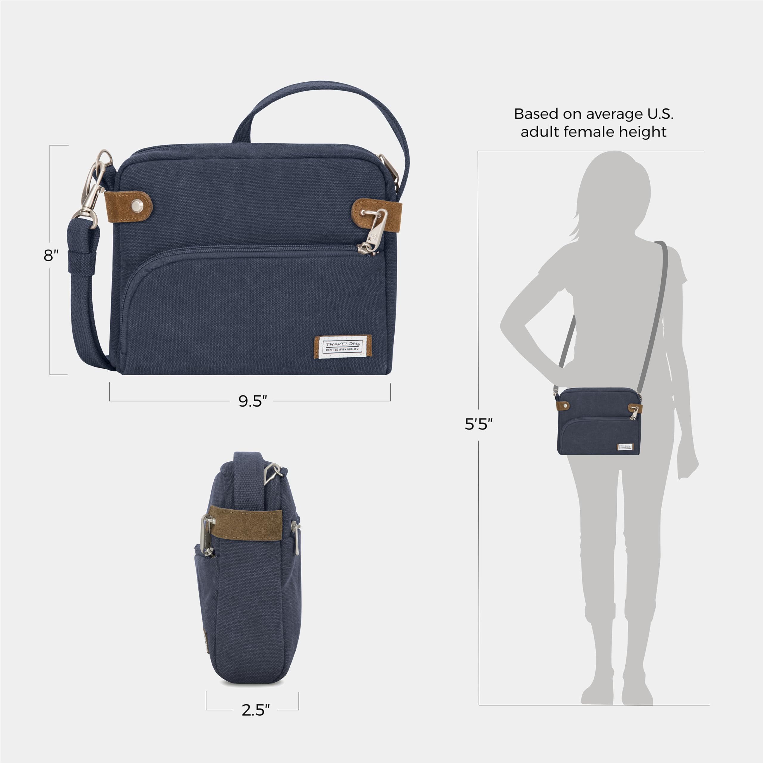 Travelon Torby podróżne Uniseks Anti-theft Heritage Crossbody Bag
