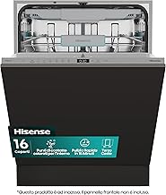 Hisense HV16C - Lavastoviglie Classe C, 16 coperti, terzo cesto, 43db, 6 programmi, partenza ritardata, total dry, incasso