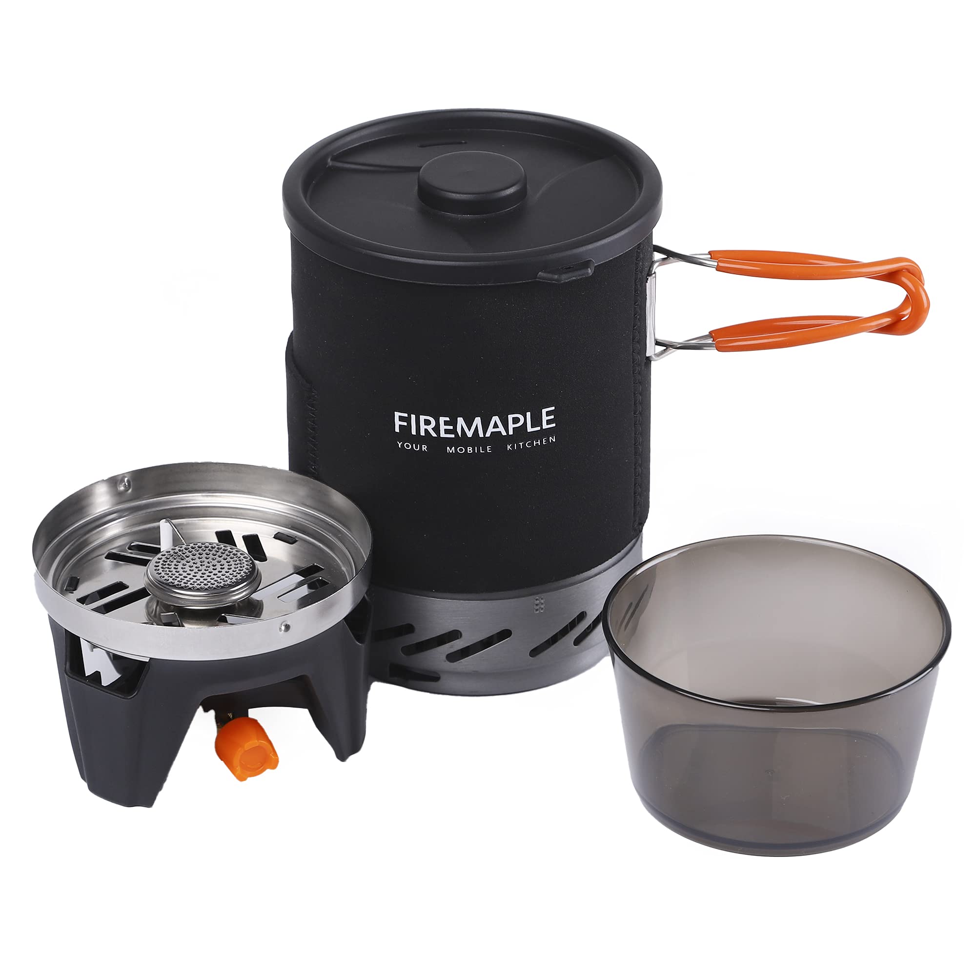 Fire-Maple “X1” Hornillo de Camping Gas Portátil – Quemador Compacto para Trekking, Senderismo, Backpacking, Bushcraft, Pesca y Caza – Equipo de Cocina de Camping Ligero Negro