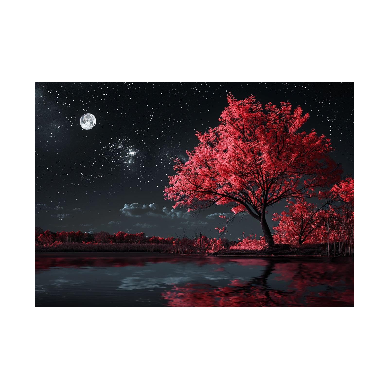 Impression decoration d'art abstrait paysage moderne toile 70x90cm - 7