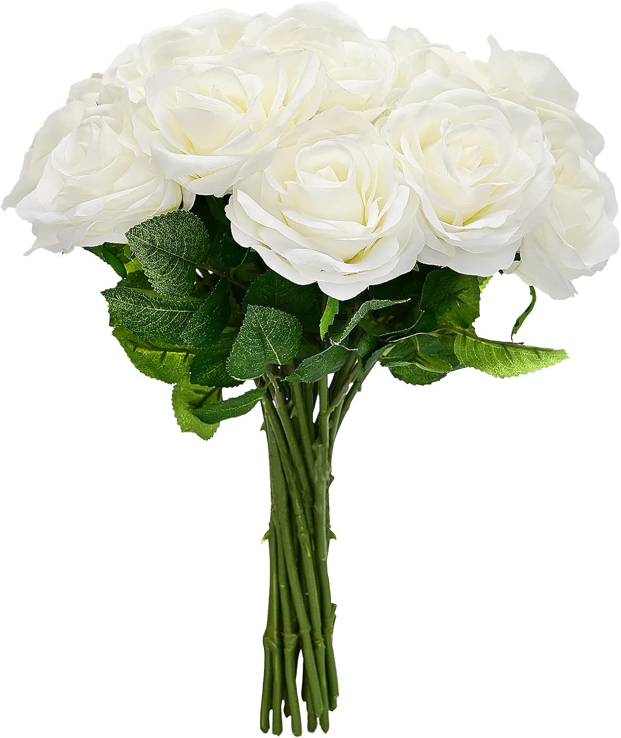 Artificial/Fake/Faux Flowers - Rose White 20PCS for Wedding, Home, Party, Restaurant