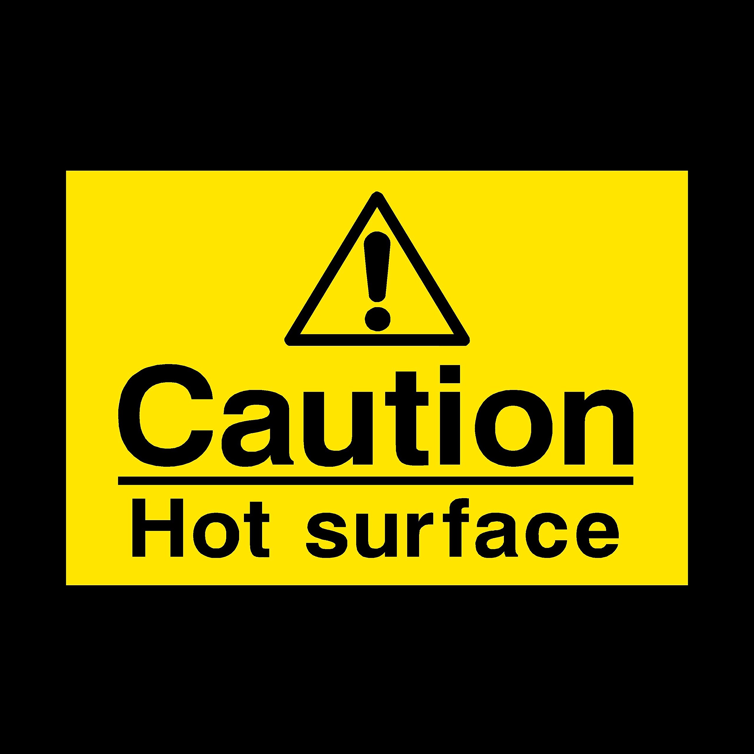 Caution Hot Surface Sticker/Self Adhesive Sign - Food Hygiene/Very Hot Water/Danger/Beware