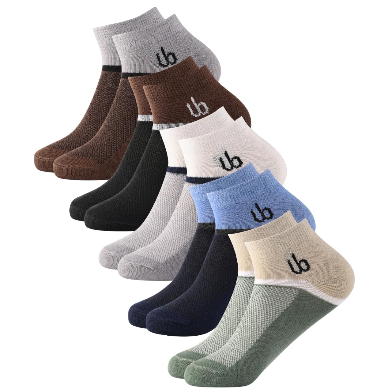 Men's Cotton Ankle Length Socks (Pack of 5, Multicolor) | Soft Breathable Stretch Fit for Daily, Sports, Running, Office & Casual Use | Free Size
