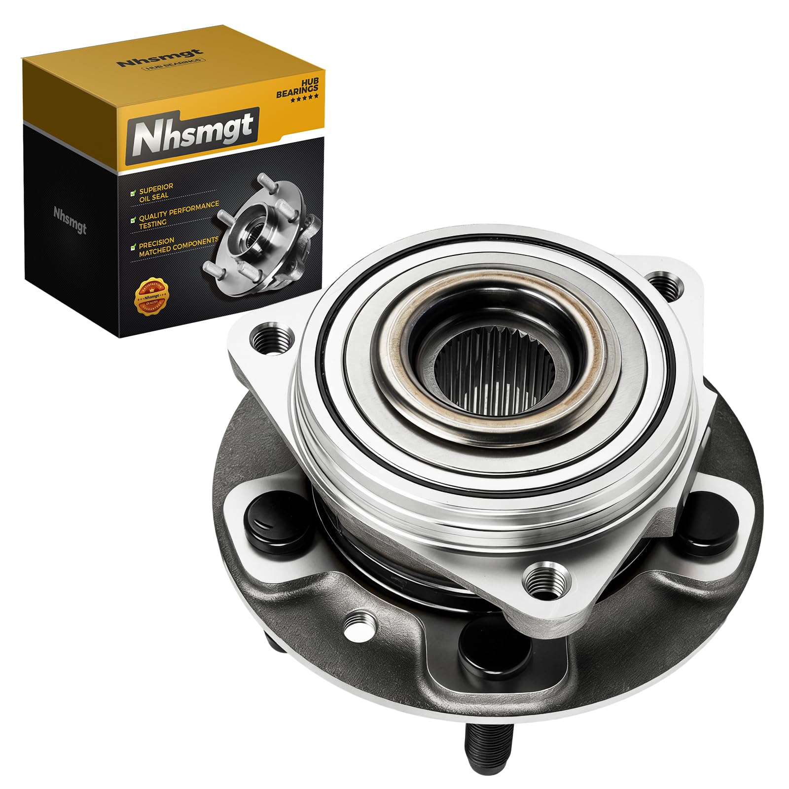 Photo 1 of Nhsmgt Front Wheel Bearing Hub Assembly Fit for Jeep Wrangler 2018-2023, for Jeep Gladiator 2020-2023, Non ABS 5Lugs Left/Right 513423