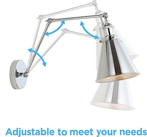 Miniatura 6 de JONATHAN Y JYL7460A-SET2 Rover - Lámpara de pared LED industrial de 7 pulgadas con brazo ajustable de metal rústico bohemio de 2700 K LED de 4 W