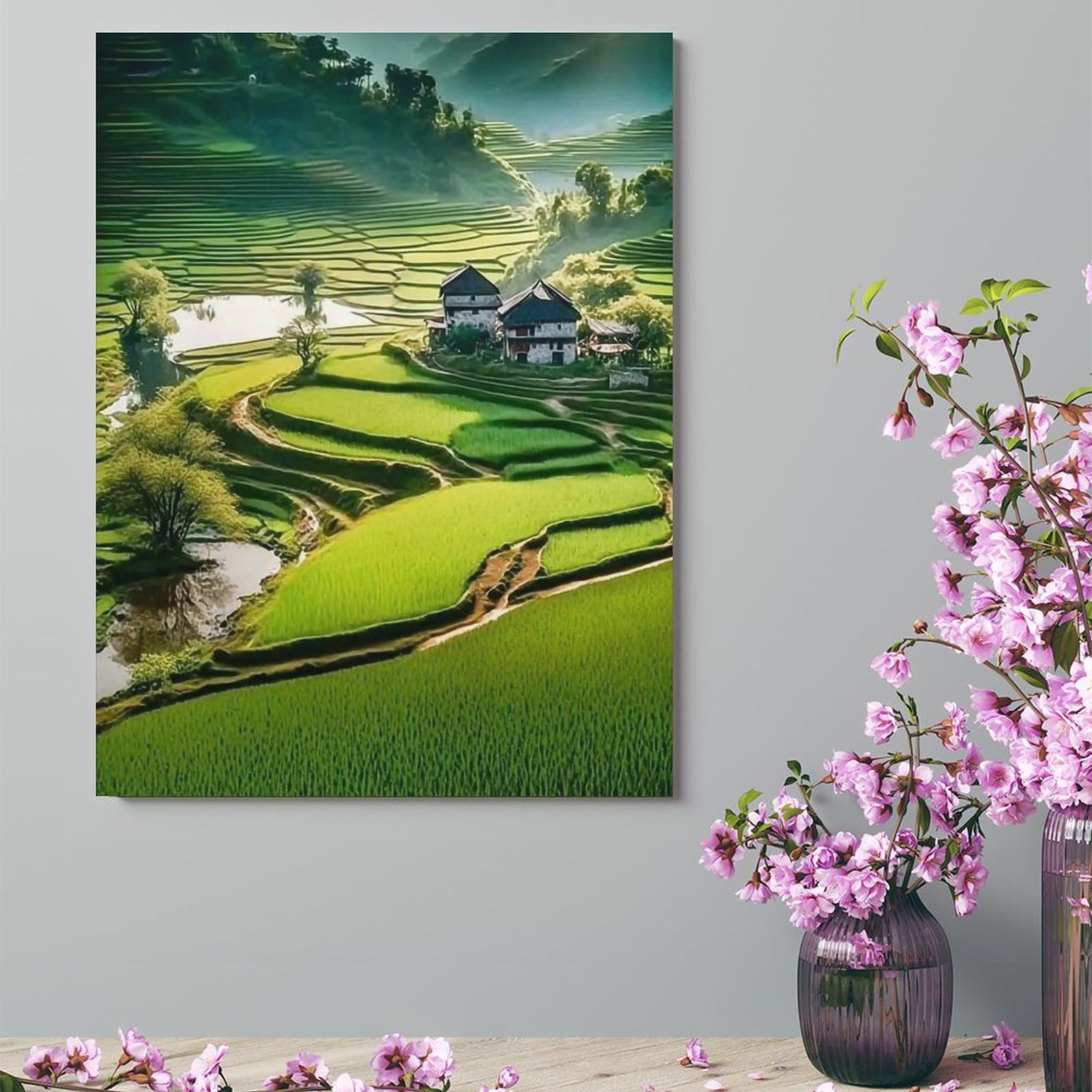 ベトナム木製 壁掛絵画