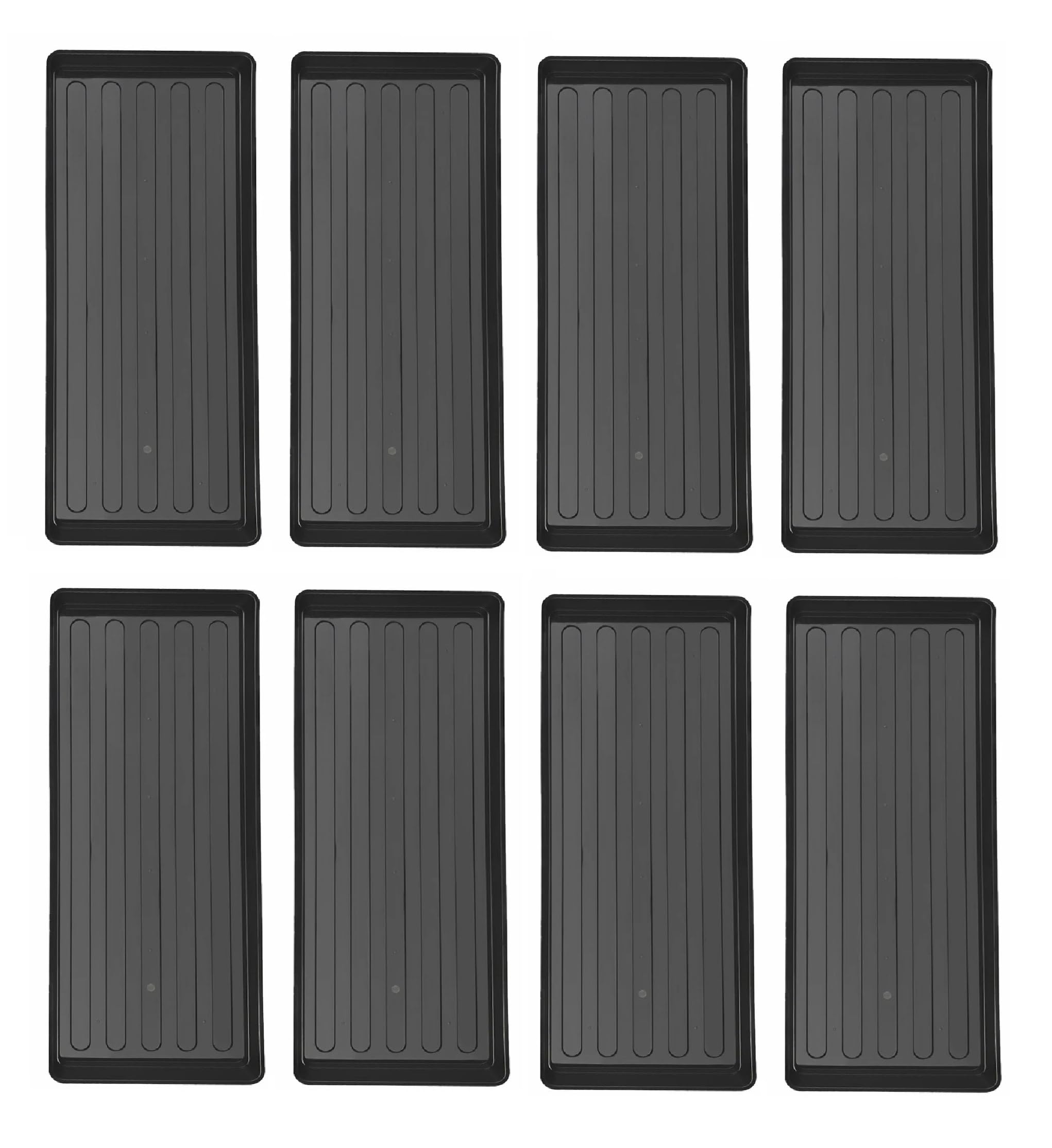 HOMION Grow Bag Tray Heavy Duty Plant 8 X Trays for Seedlings Pots & Grow Bags Waterproof Seed Tray Drip Tray for Indoor & Outdoor Gardening Greenhouse Growbag Planting 100 x 40 Reusable Tray (8)