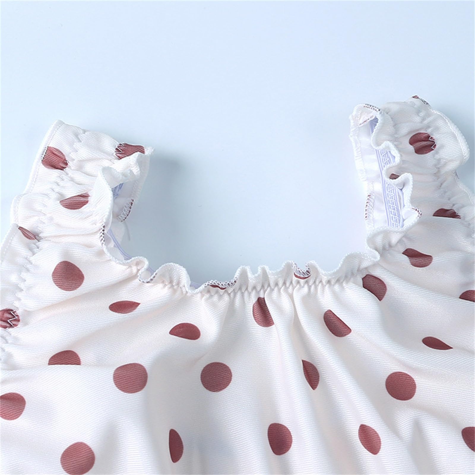 Generisch Vestido de playa de 3 piezas para niños, niñas, traje de baño con estampado de flores, rayas, lunares, traje de baño para niños pequeños, bañador con gorro de baño