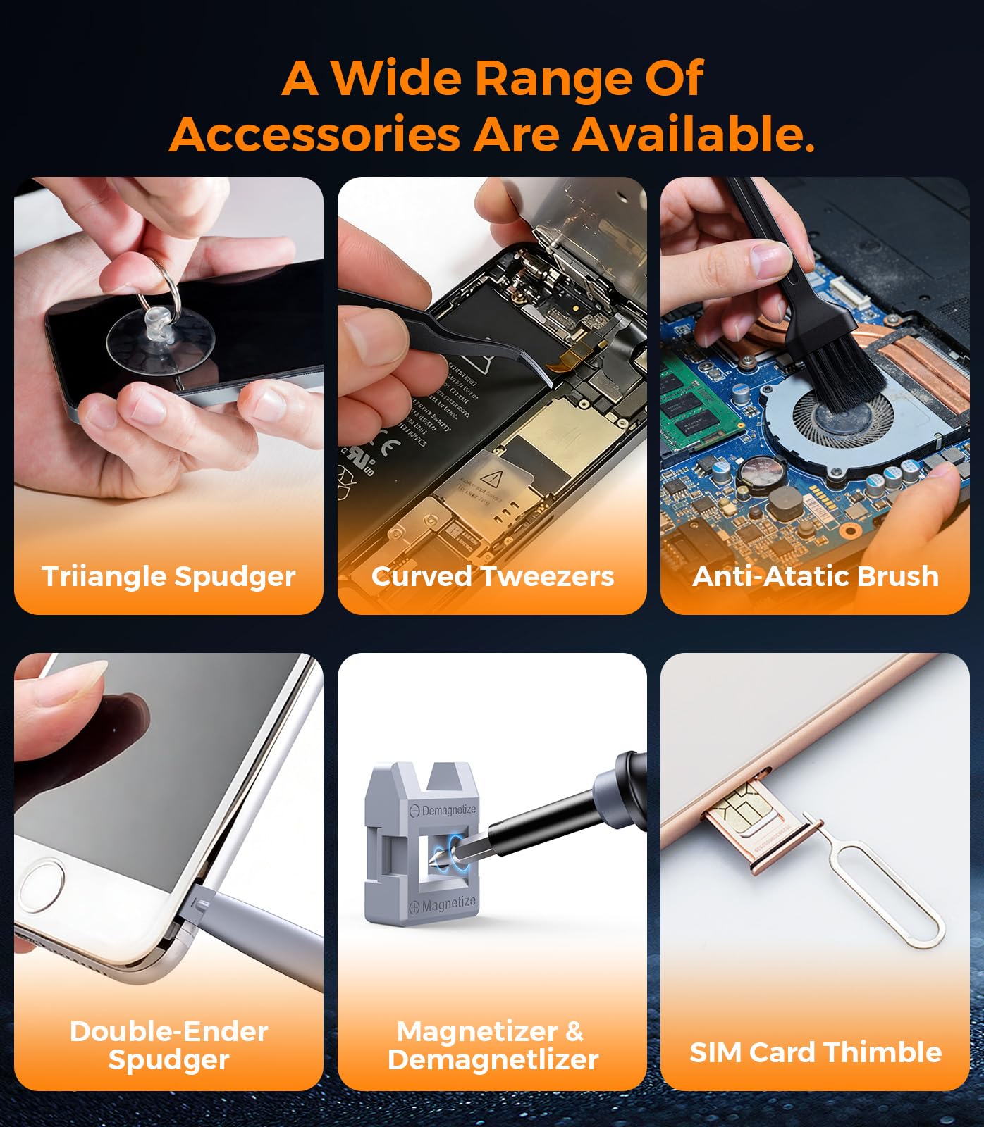 Wesdut Juego de destornilladores de precisión 52 en 1, [súper duradero], kit de reparación pequeño, accesorios de PC, kit de limpieza PS5, juegos de herramientas para hombres, compatible con MacBook