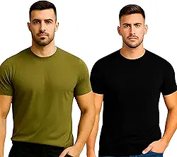 Kit 2 Camiseta T‑Shirt Modal Tecnologica Masculina Cores Variadas Modella