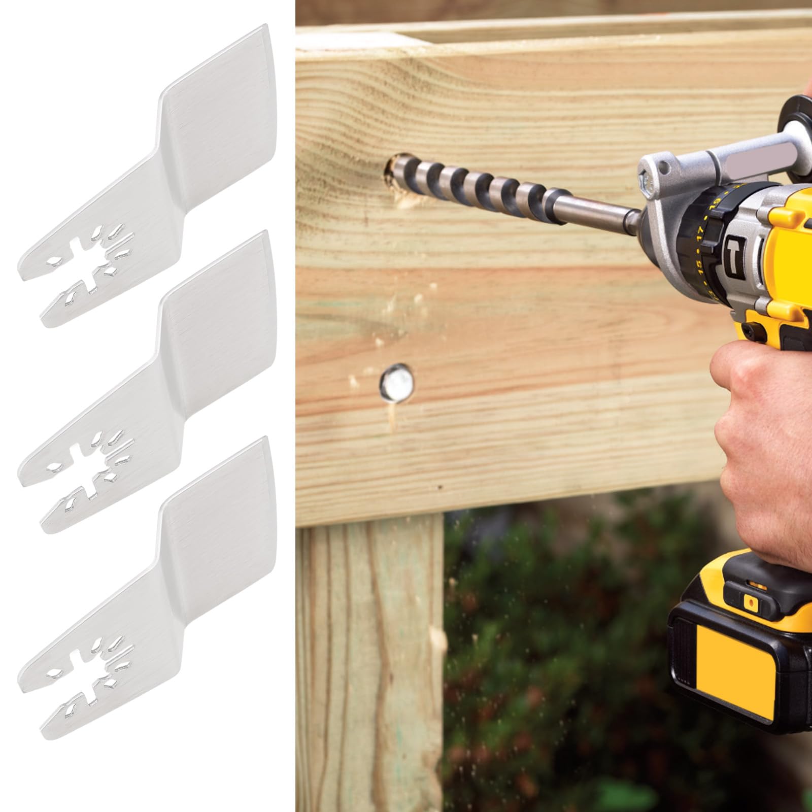 Be In Your Mind 12pcs Oscillating Multi Tool Scraper Blades Stainless Wide Flat Scraper Blades Compatible with Dewalt Compatible with Makita 52x71mm - Image 3