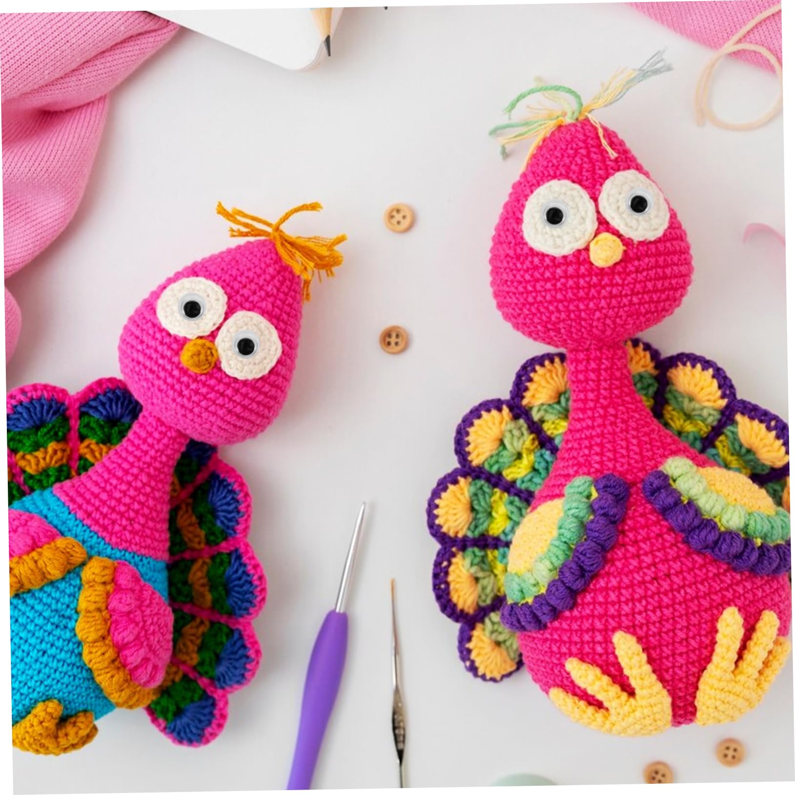 IWOWHERO Cartoon Doll Eyes 400pcs Self-Adhesive Wiggle Eyes for DIY Craft Toys Party Favors