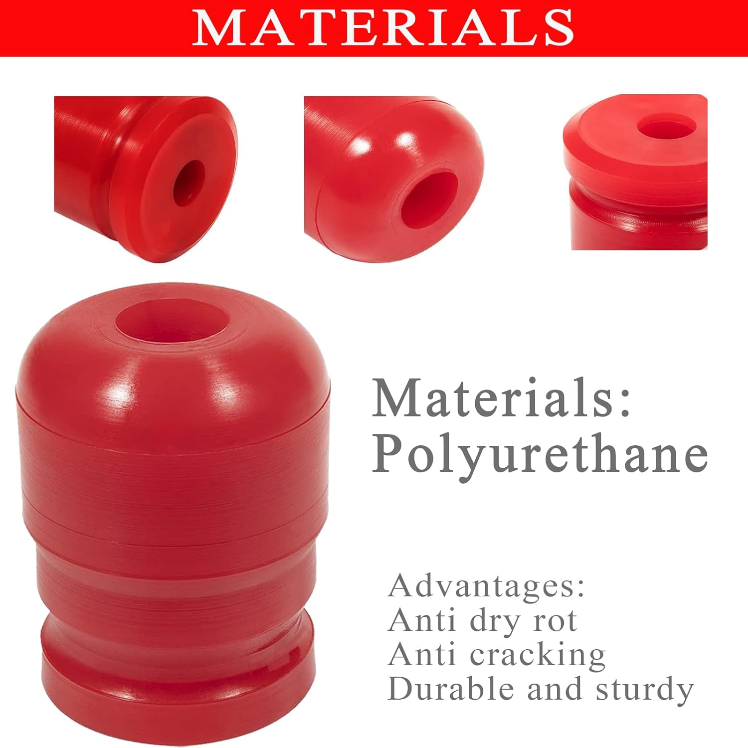 1-1303 Front Bump Stops & 1-1304 Rear Bump Stops for 2007-2018 Jeep Wrangler JK JKU